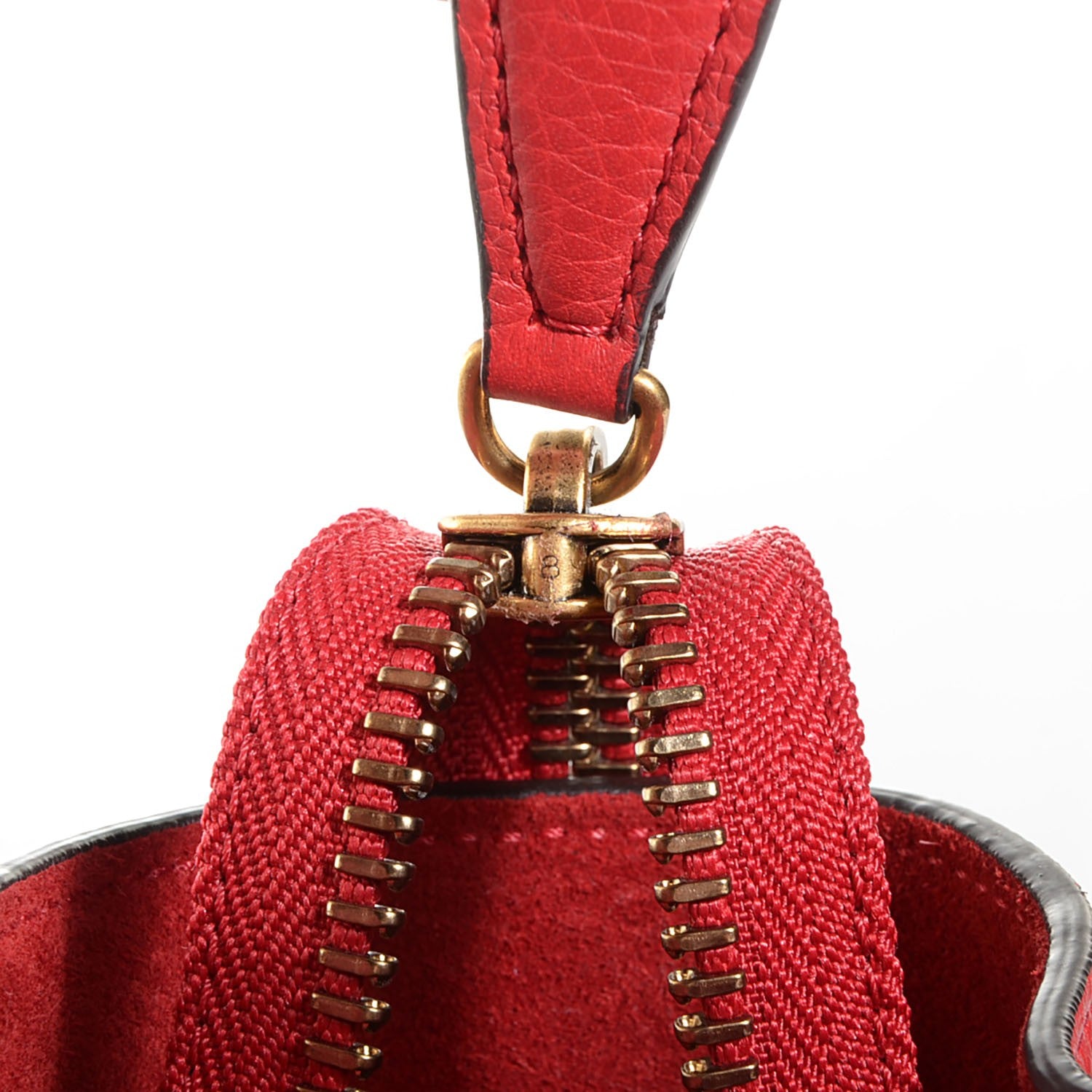 Celine Drummed Calfskin Micro Luggage Coquelicot 8 of 9