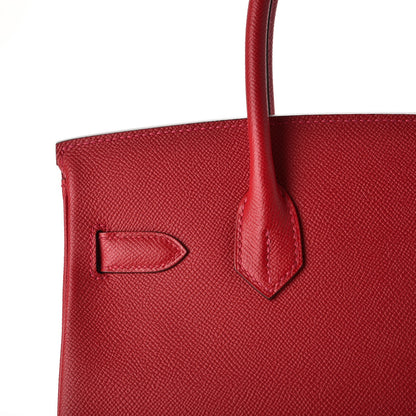 Hermes Epsom Birkin 30 Rouge Casaque 10 of 37