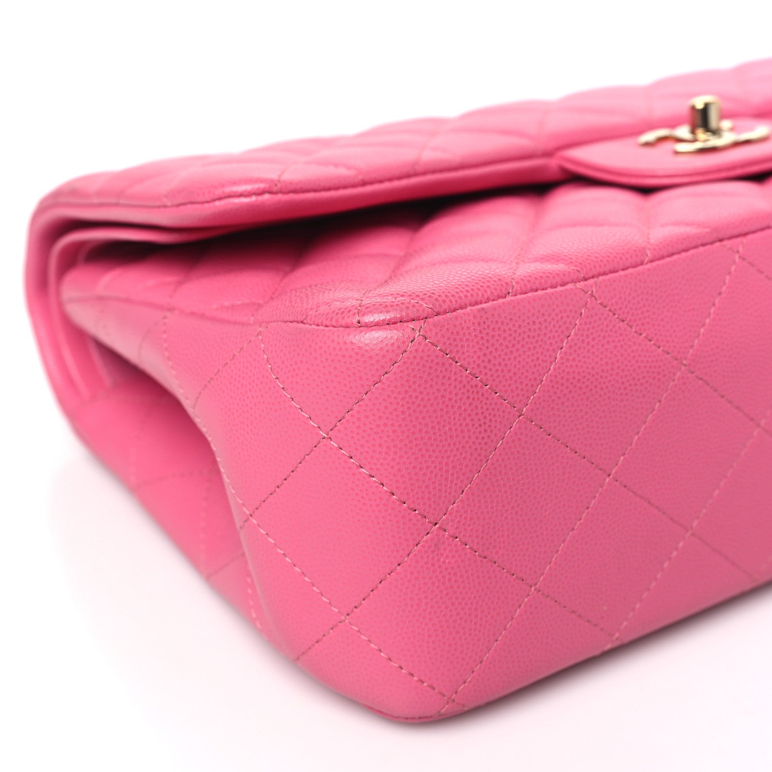 Chanel Caviar Quilted Jumbo Double Flap Pink 9 of 13