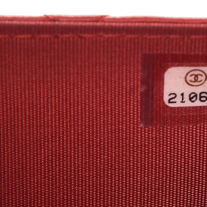 Chanel Lambskin Quilted Boy Wallet On Chain WOC Red 10 of 18