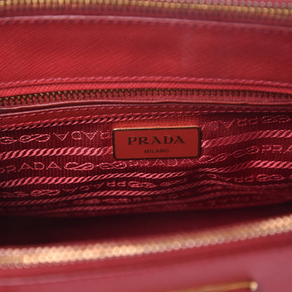 Prada Saffiano Small Galleria Double Zip Tote Fuoco 6 of 13