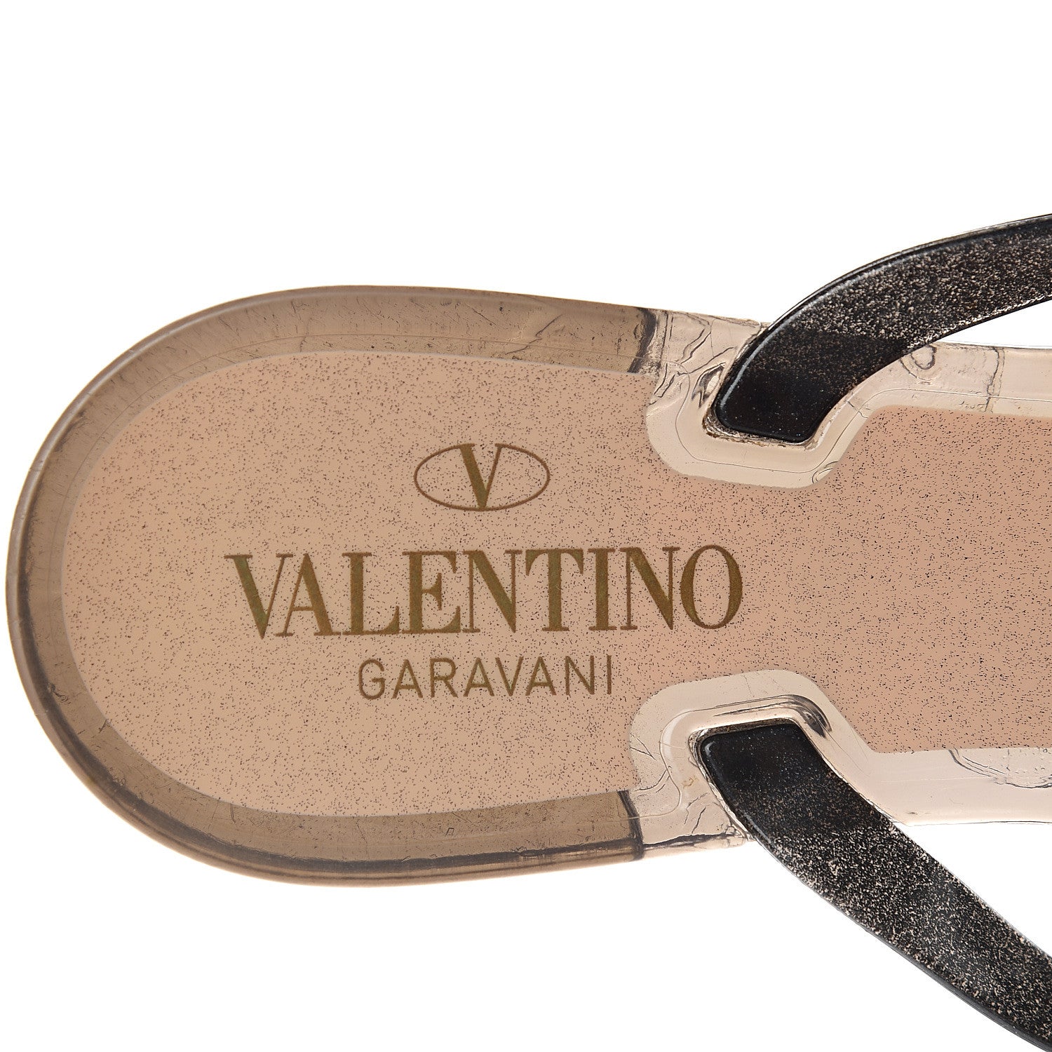 Valentino Garavani PVC Jelly Rockstud Bow Thong Sandals 40 Black 7 of 7