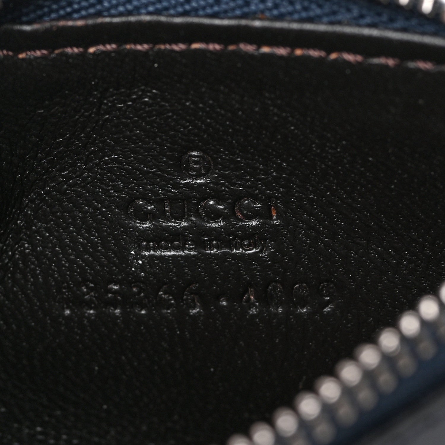 Gucci Guccissima Signature Coin Case Card Holder Blue 6 of 6