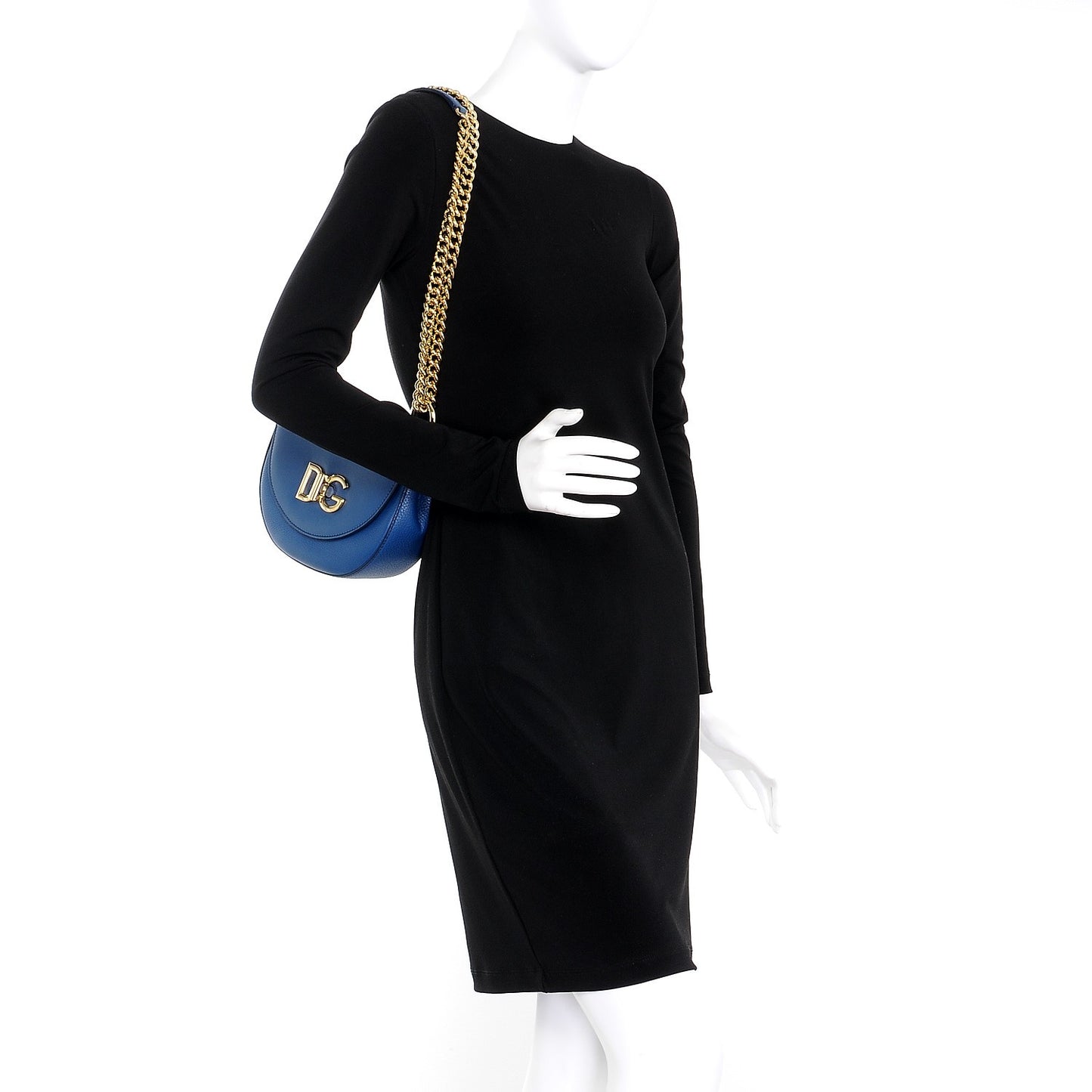 Calfskin Media Wifi Shoulder Bag Blue