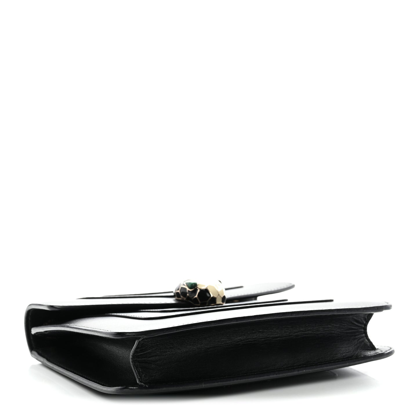 Calfskin Small Serpenti Forever Snake Strap Crossbody Bag Black