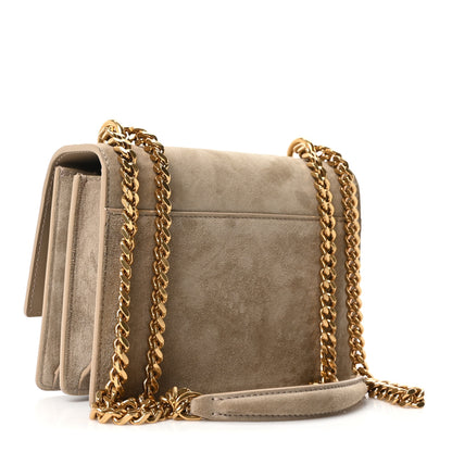 Saint Laurent Suede Calfskin Small Monogram Sunset Dark Beige 3 of 10