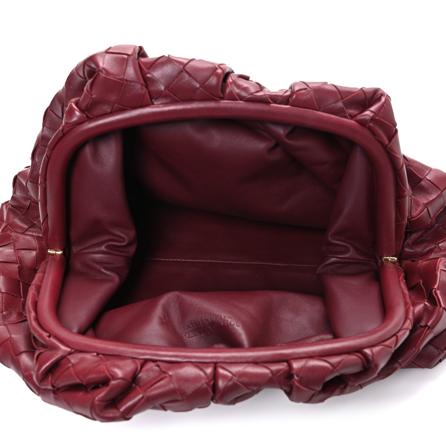 Nappa Maxi Intrecciato The Pouch Oversized Clutch Bordeaux