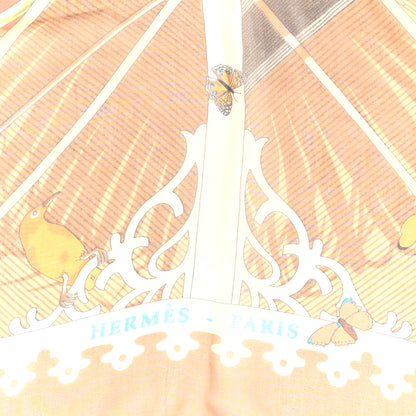 Hermes Mousseline Silk Varangues Scarf 90 Brown Multicolor 3 of 3