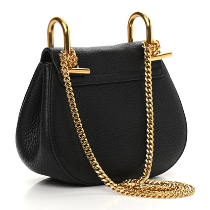 Chloe Grained Lambskin Mini Drew Shoulder Bag Black 3 of 12
