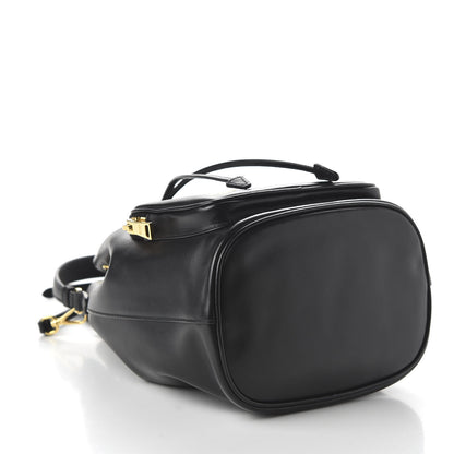 Prada Light Calfskin Saffiano Mini Bucket Crossbody Bag Black 5 of 10