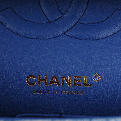 Chanel Denim Quilted Medium Double Flap Blue 6 of 7