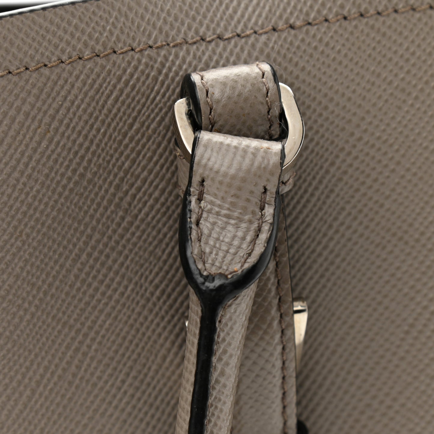 Saffiano Cuir Small Double Handle Tote Argilla