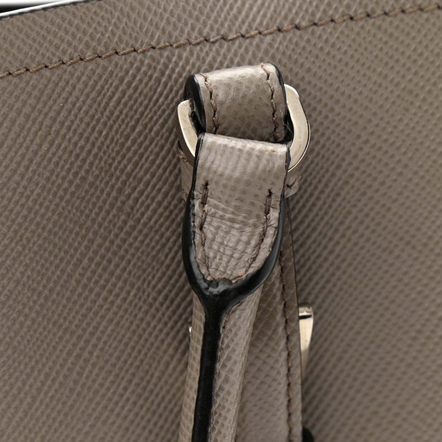 Prada Saffiano Cuir Small Double Handle Tote Argilla 13 of 15