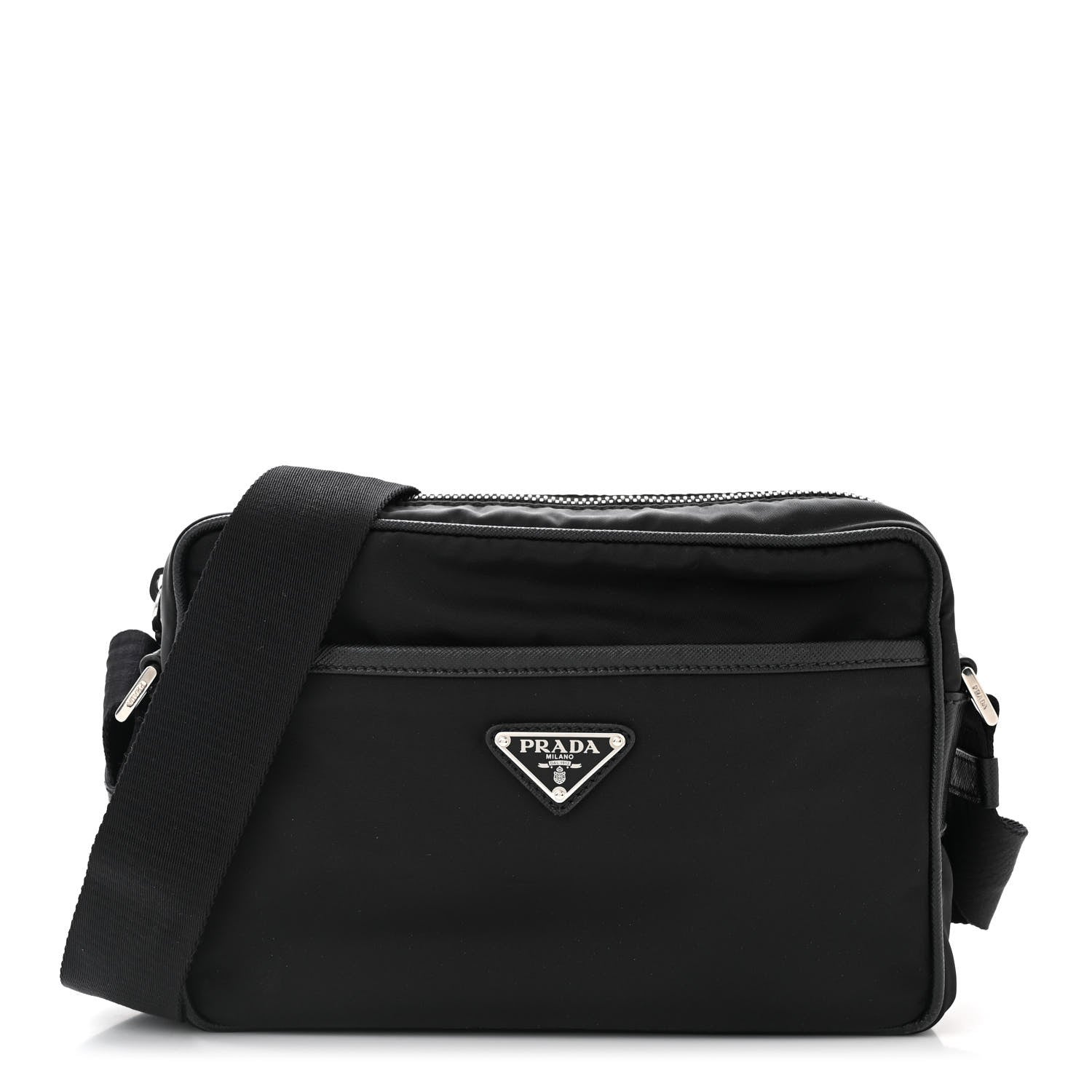 Prada Tessuto Nylon Messenger Bag Black 1 of 11