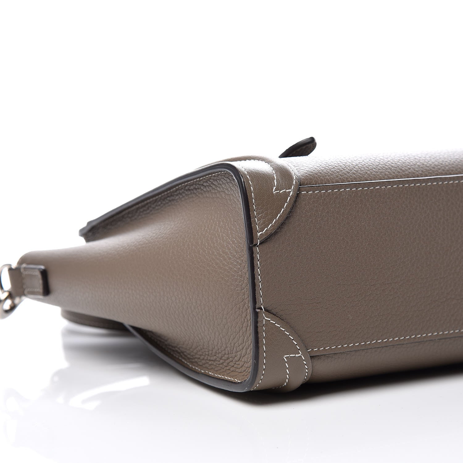Celine Drummed Calfskin Nano Luggage Souris 5 of 9
