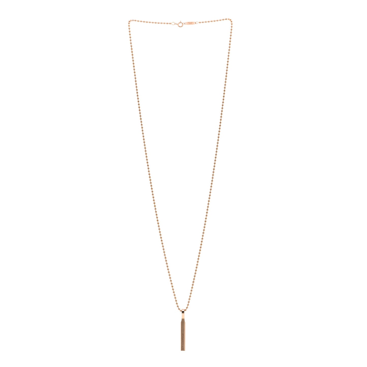 18K Rose Gold Makers Bar Pendant Necklace