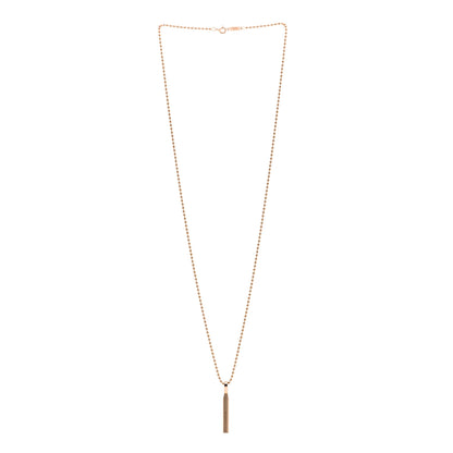 Tiffany 18K Rose Gold Makers Bar Pendant Necklace 3 of 4