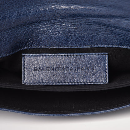 Balenciaga Agneau Giant 21 Rose Gold Hardware Envelope Clutch Bleu Roi 6 of 9