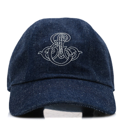 Hermes Denim Embroidered Davis Emile Hat 57 Indigo 3 of 8