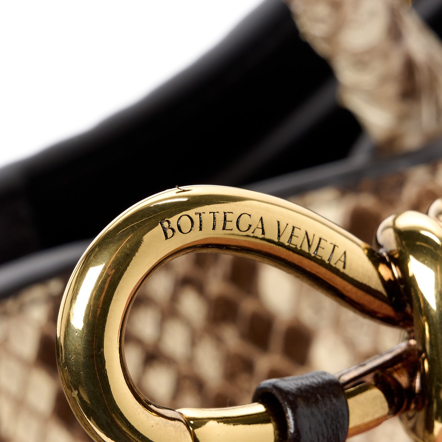 Bottega Veneta Snakeskin Intrecciato Small Andiamo Shoulder Bag Roccia Fondant 8 of 11
