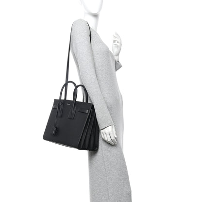 Saint Laurent Grained Calfskin Small Sac De Jour Black 3 of 21