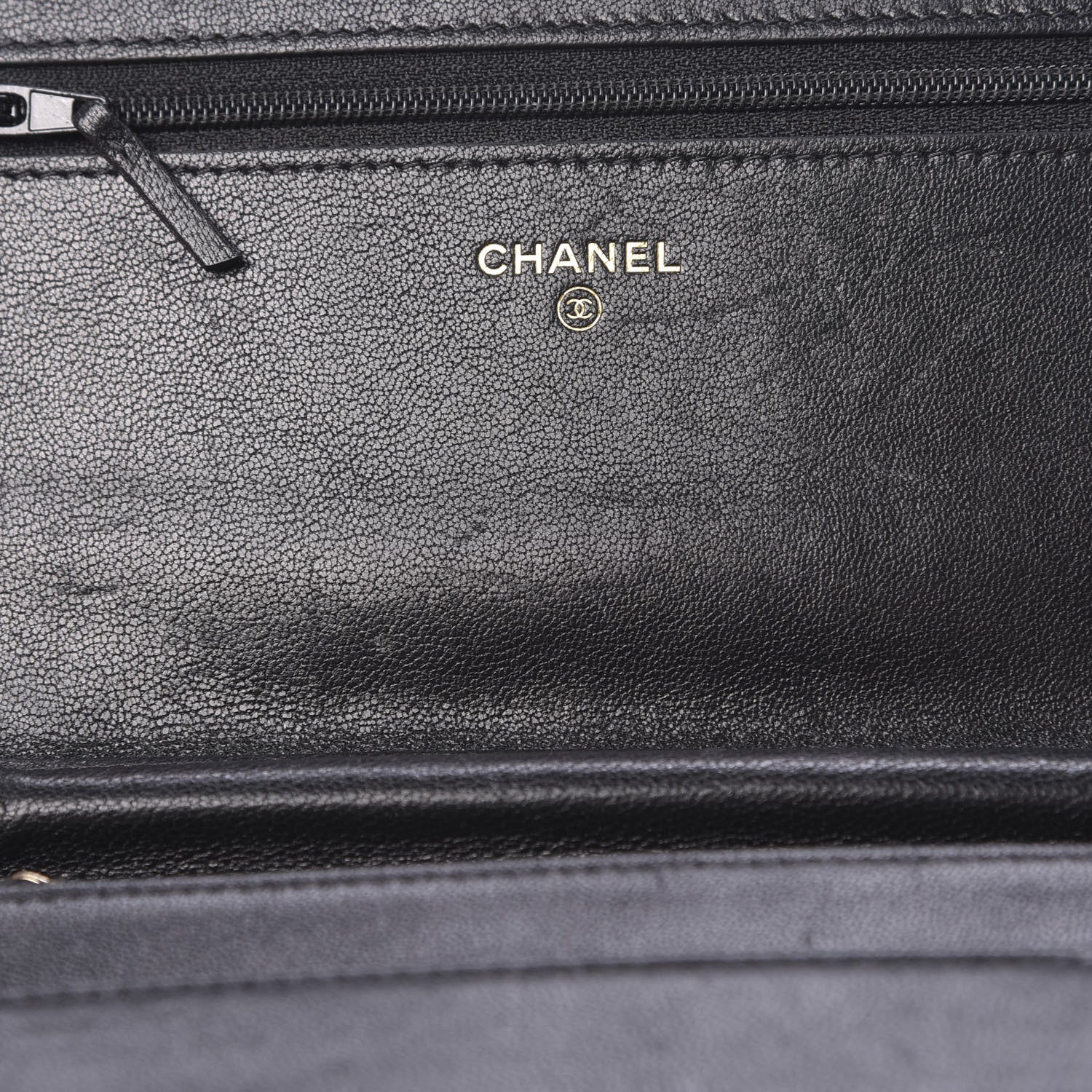Chanel Caviar Sheepskin Chevron Quilted Vintage Mademoiselle Wallet On Chain WOC Black 12 of 17