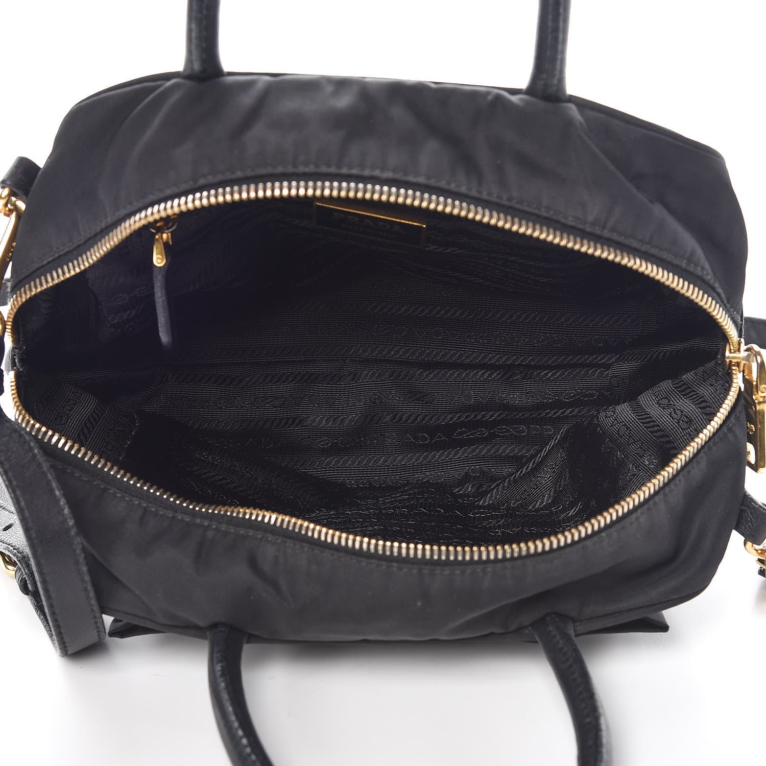 Prada Nylon Fiocco Mini Bowler Black 5 of 15