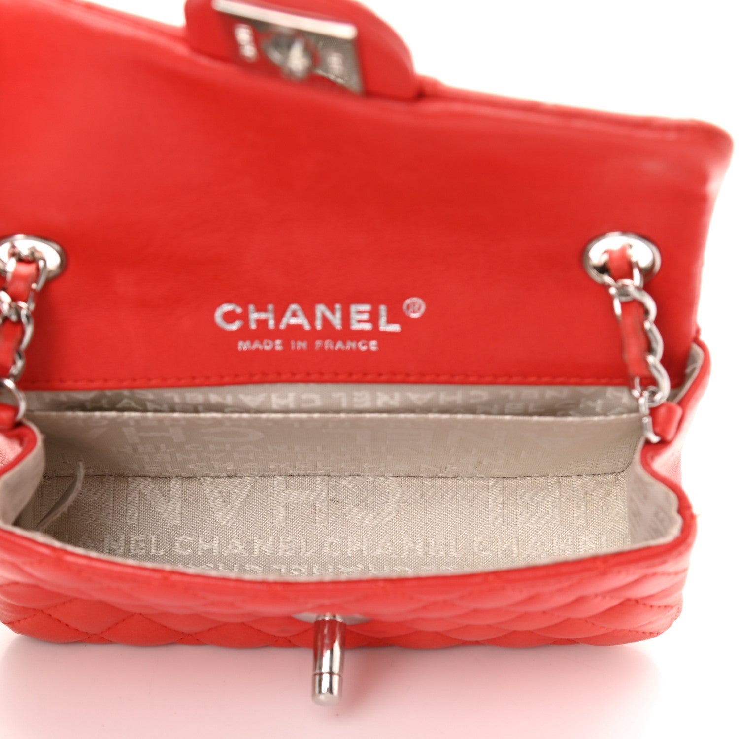 Chanel Lambskin Quilted Ladybug Extra Mini Flap Red 5 of 14
