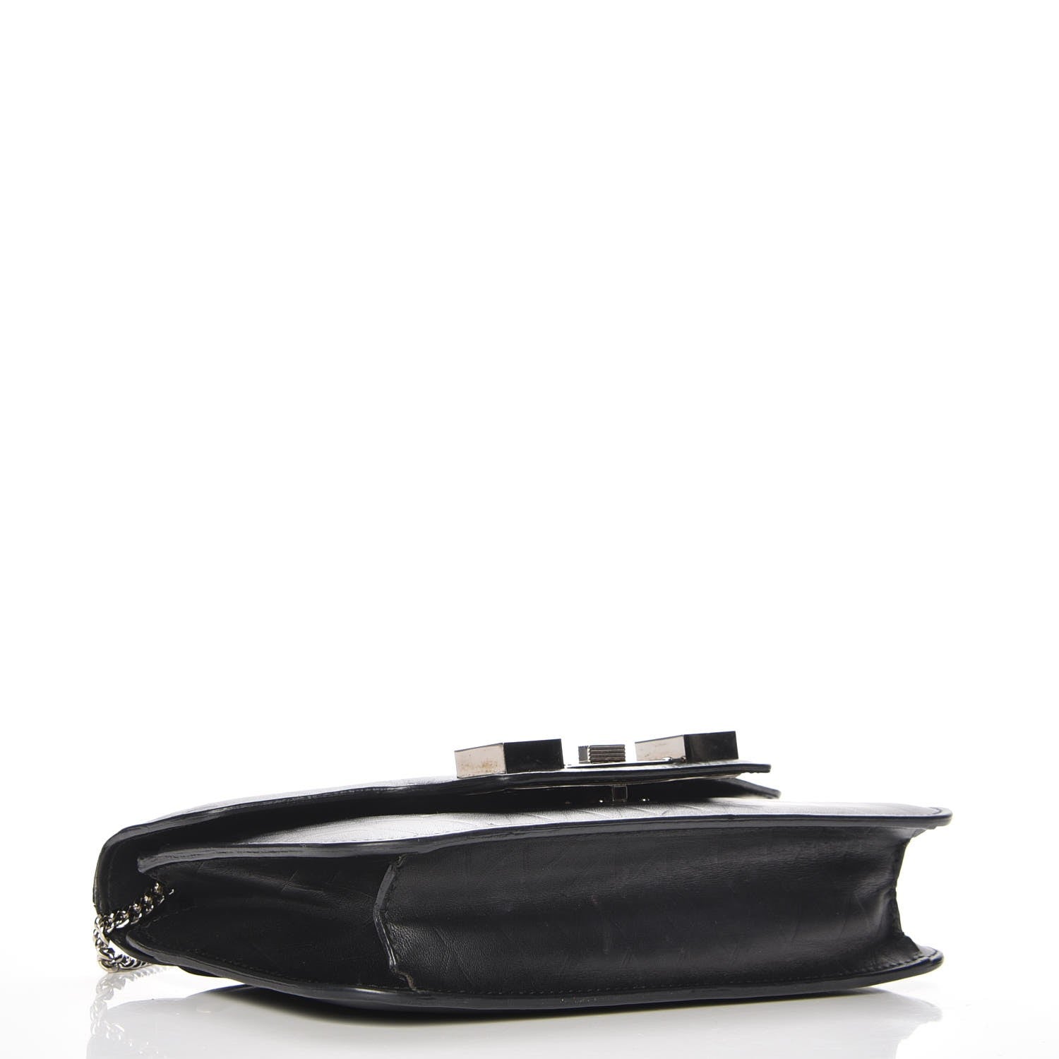 Proenza Schouler Calfskin Embossed Crosshatch PS11 Chain Wallet Black 4 of 8