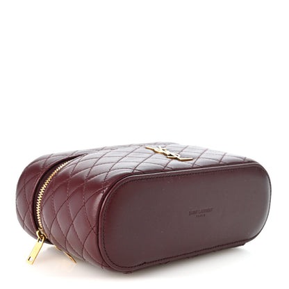 Saint Laurent Lambskin Quilted Mini Gaby Vanity Case Rouge Cabernet 4 of 9