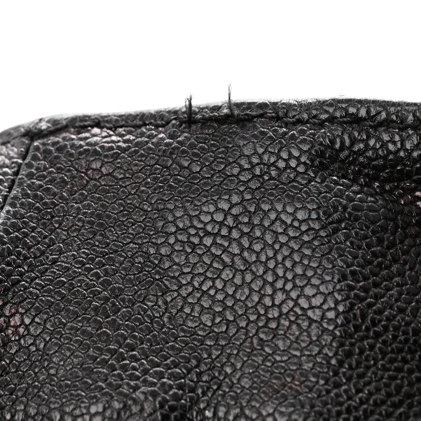Glazed Caviar East West Modern Chain Tote Black
