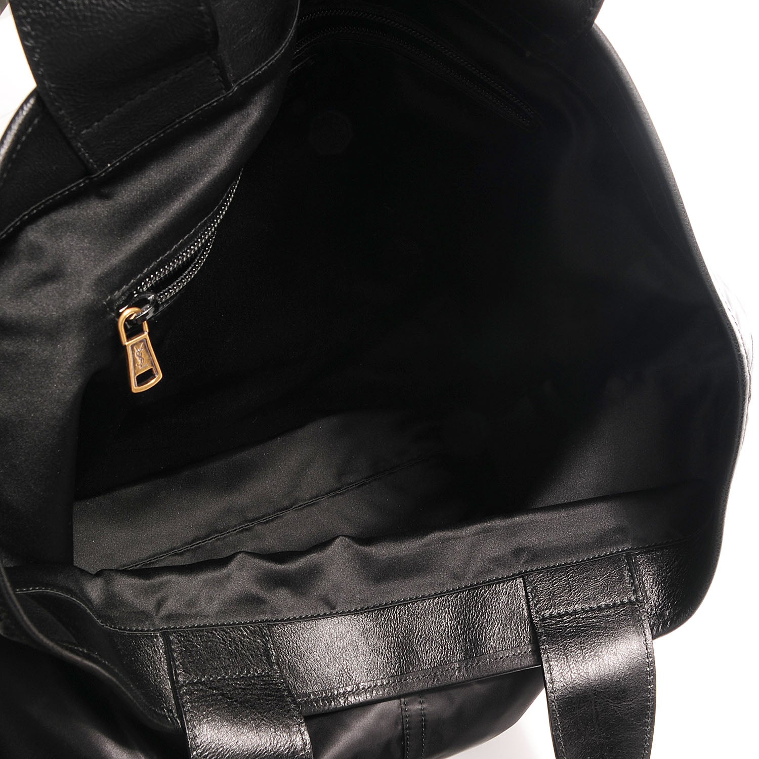 Saint Laurent Satin Tanger Tote Black 5 of 10