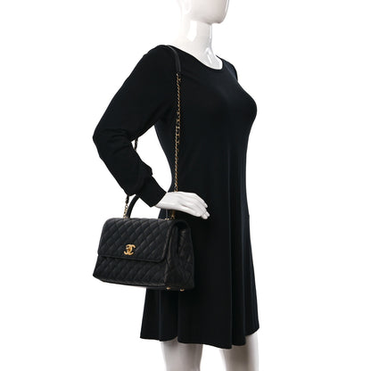 Chanel Caviar Quilted Small Coco Chain Handle Flap Black 2 of 12