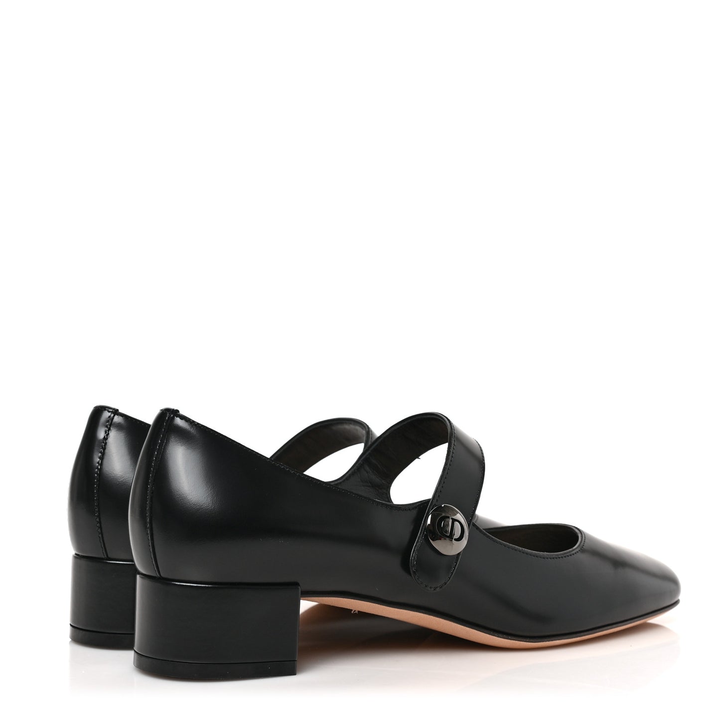 Brushed Calfskin Uniform 30mm Pumps 38.5 Black