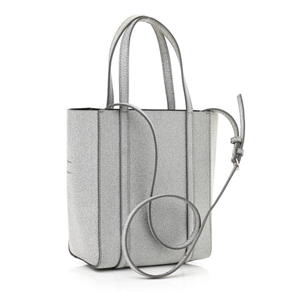 Balenciaga Glitter Calfskin XXS Everyday Tote Silver 3 of 12