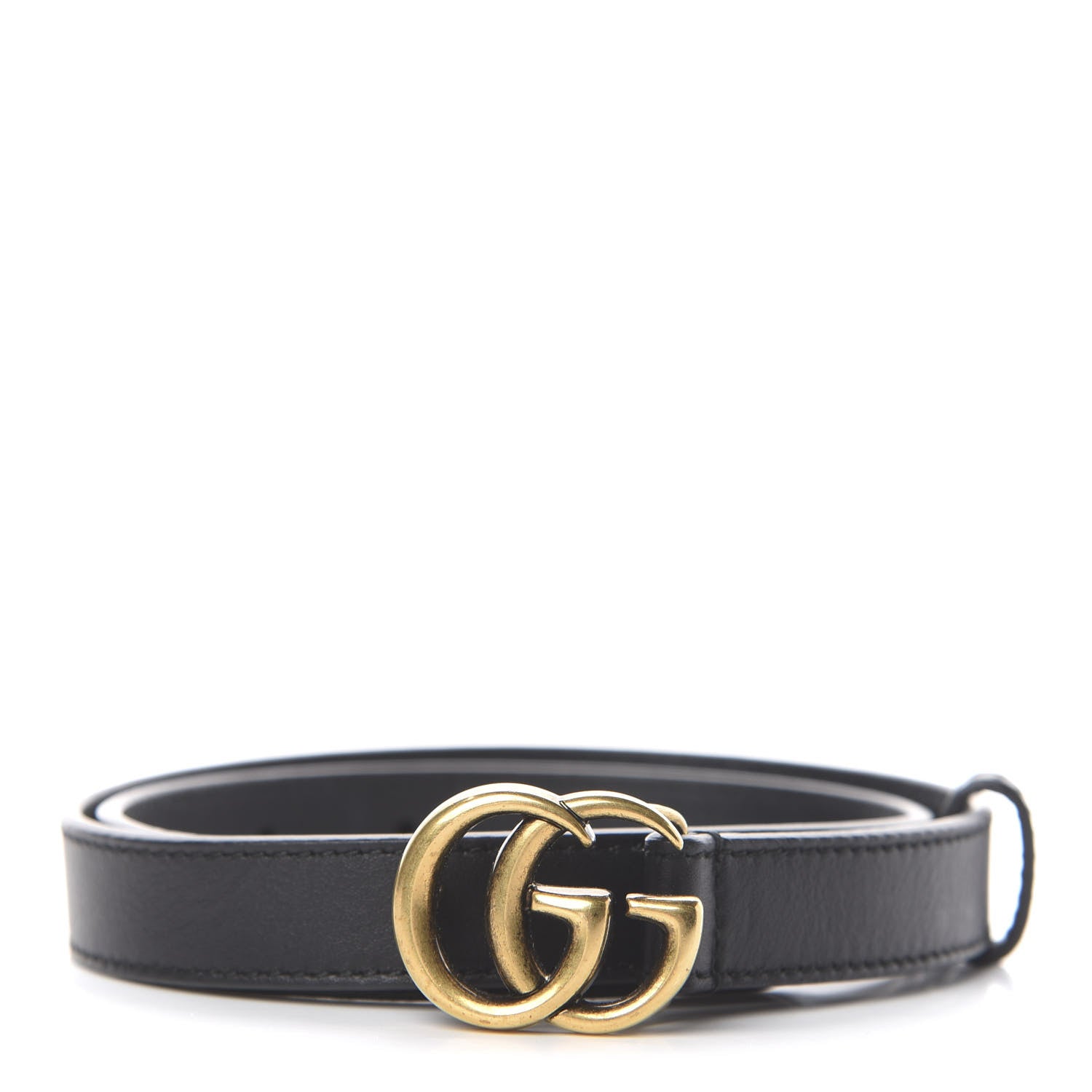 Gucci Calfskin Double G 20mm Belt 65 26 Black 1 of 5