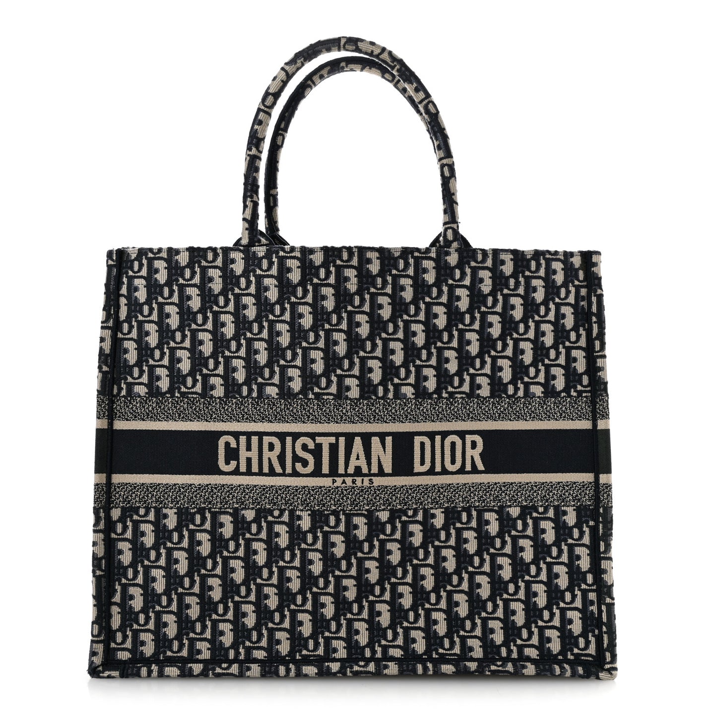 Oblique Large Book Tote Blue Multicolor