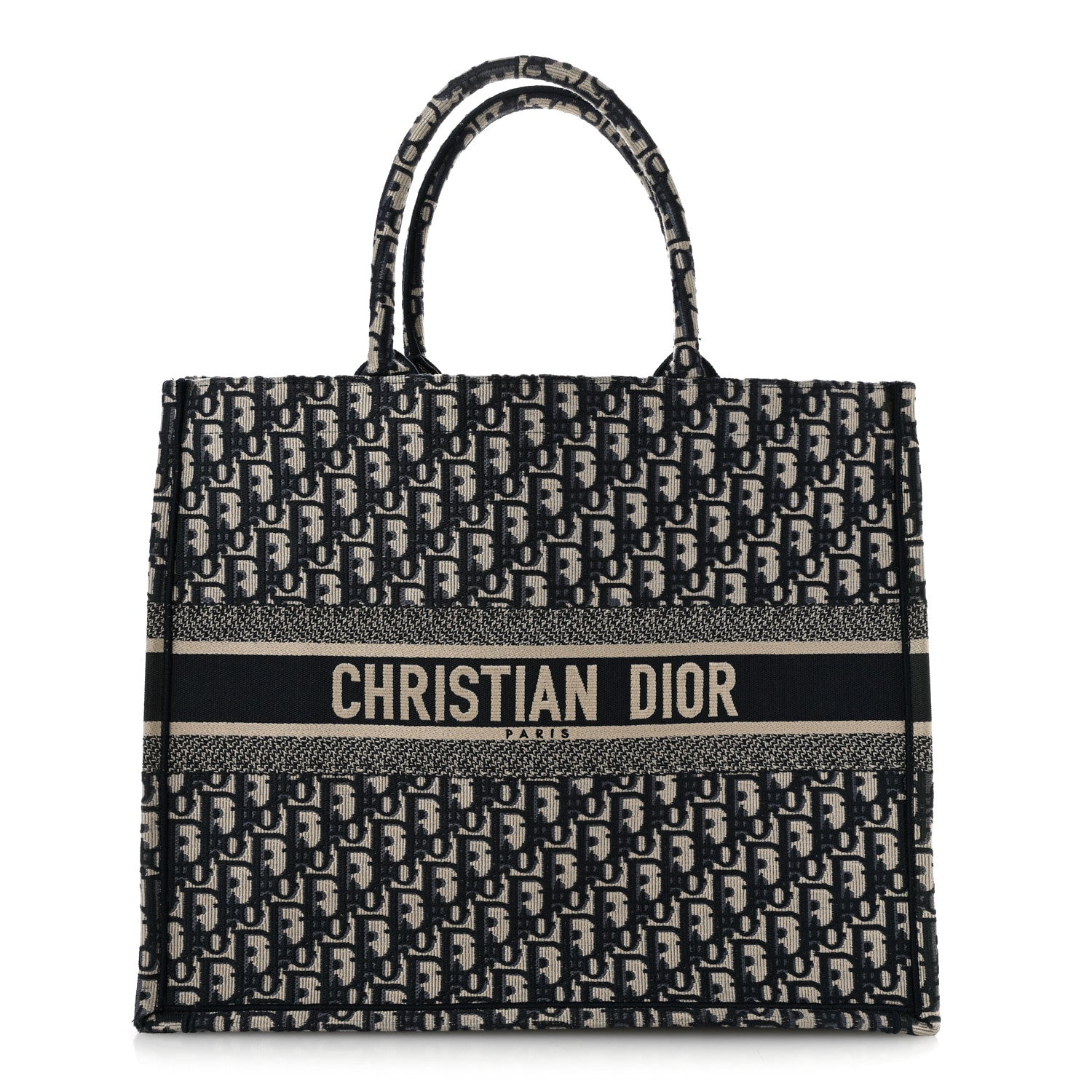 Christian Dior Oblique Large Book Tote Blue Multicolor 1 of 10