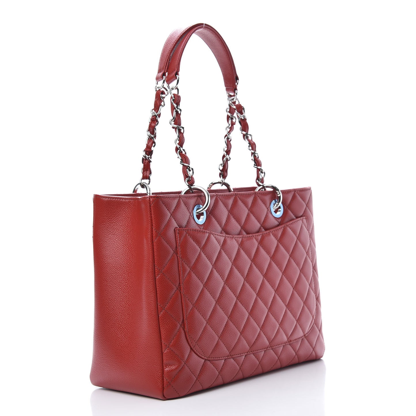 Caviar Quilted Grand Shopping Tote GST Red