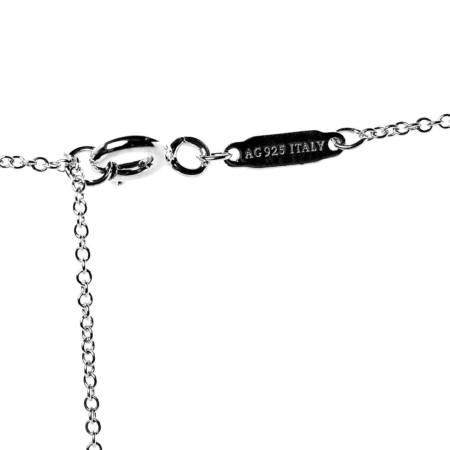 Sterling Silver Large T Smile Pendant Necklace