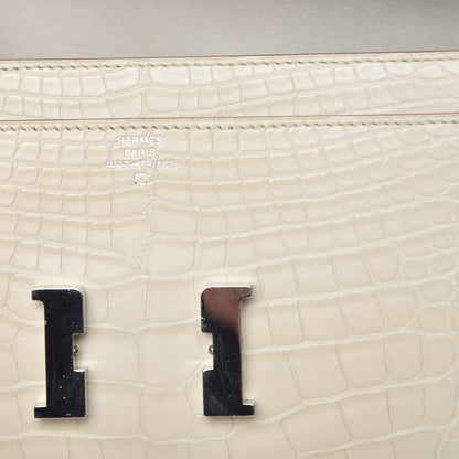 Hermes Matte Alligator Constance Wallet Beton 6 of 14