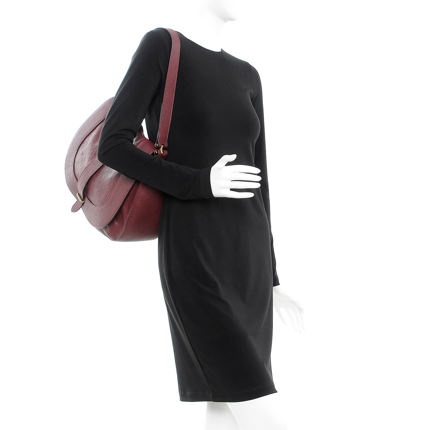 Chloe Calfskin Georgia Hobo Burgundy 2 of 8