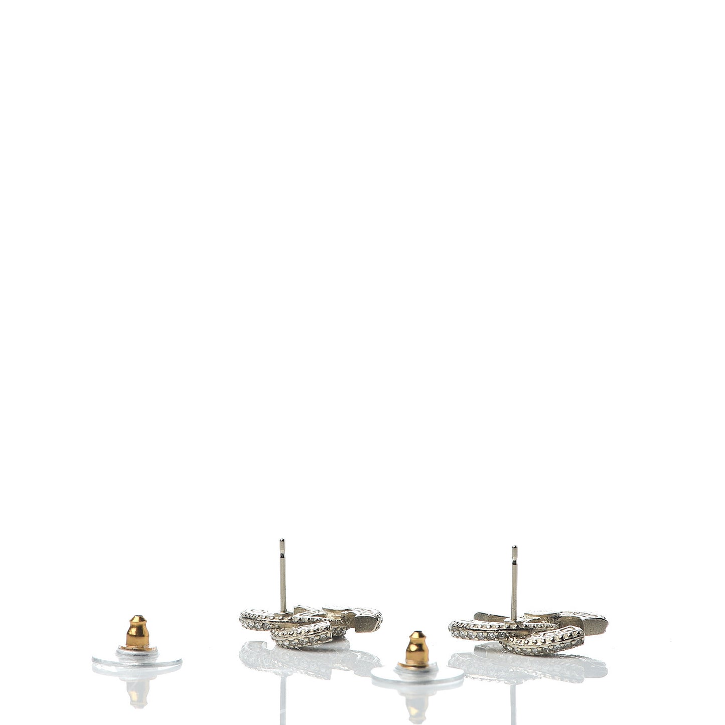 Crystal Timeless CC Earrings Light Gold