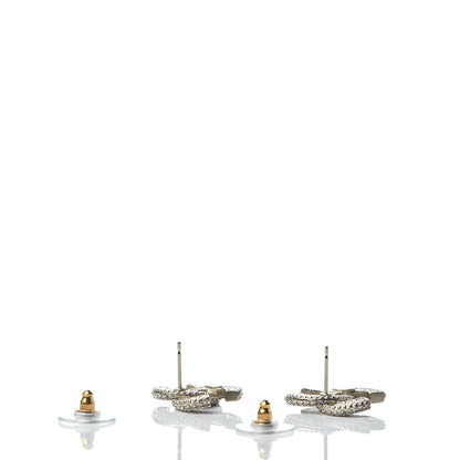 Chanel Crystal Timeless CC Earrings Light Gold 3 of 5