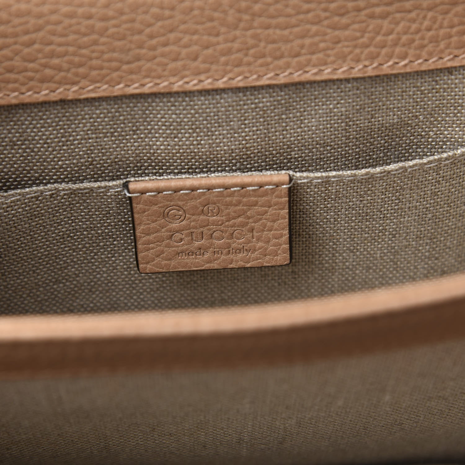 Gucci Dollar Calfskin Small Interlocking G Shoulder Bag Camelia 6 of 9