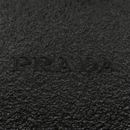 Prada Re-Nylon Gabardine Metal Triangle Logo Monolith Pouch Pocket 55mm Boots 39 Black 9 of 9