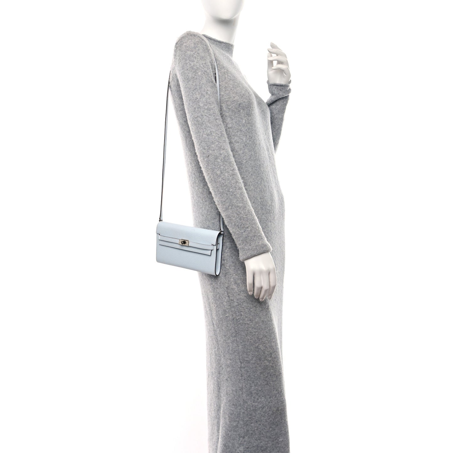 Chevre Mysore Kelly Wallet To Go Bleu Brume