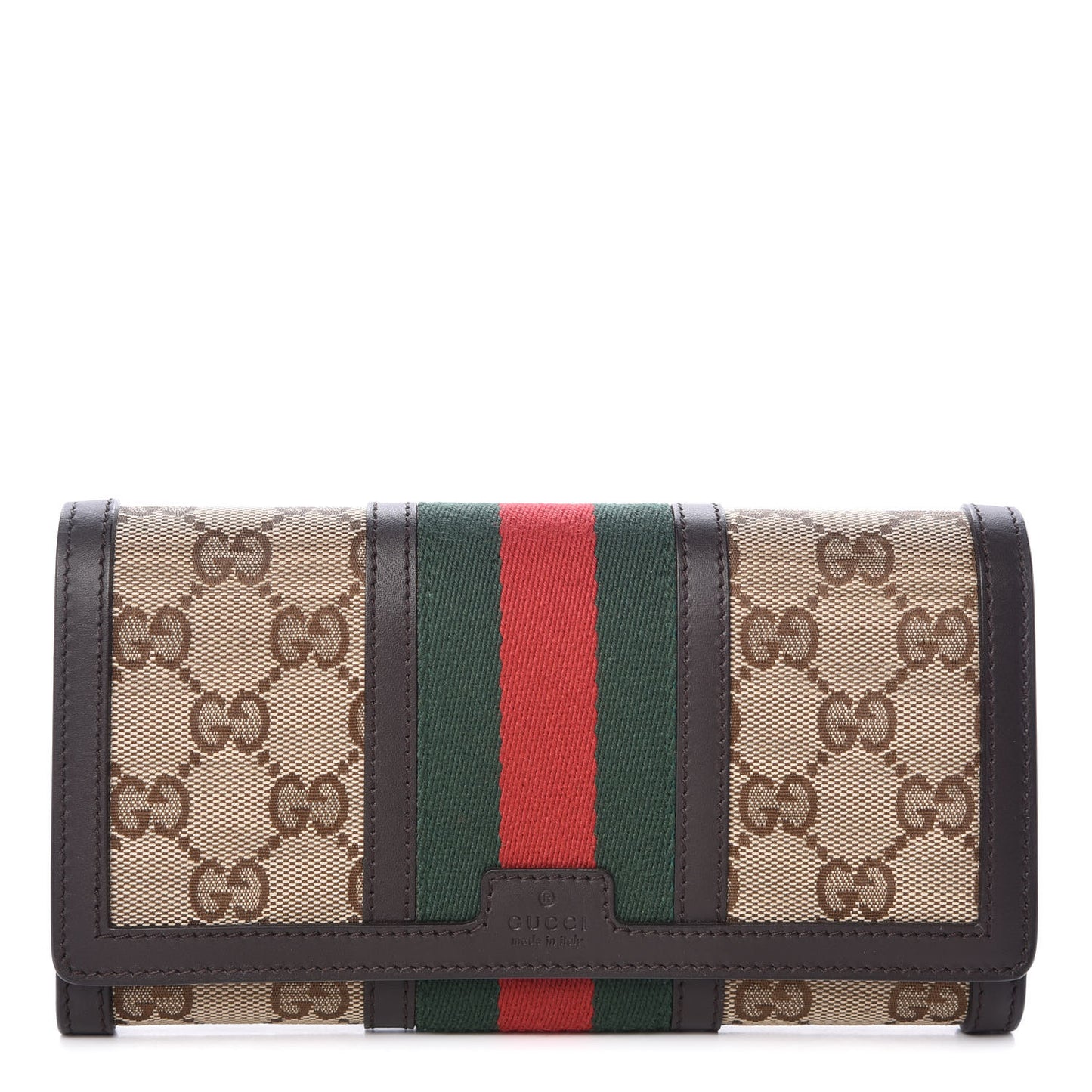 Monogram Vintage Web Wallet Dark Brown