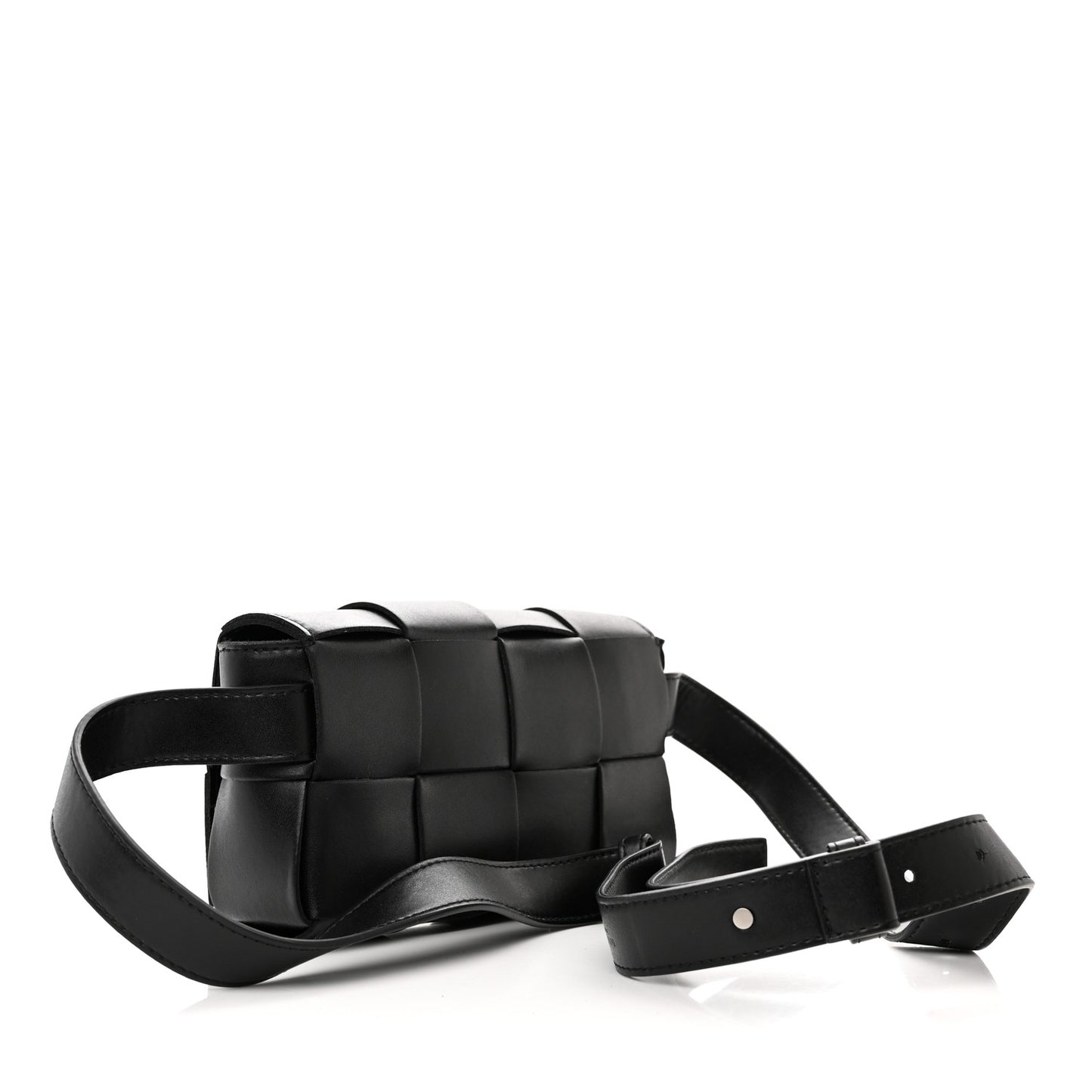 Nappa Maxi Intreccio The Belt Cassette Bag Black