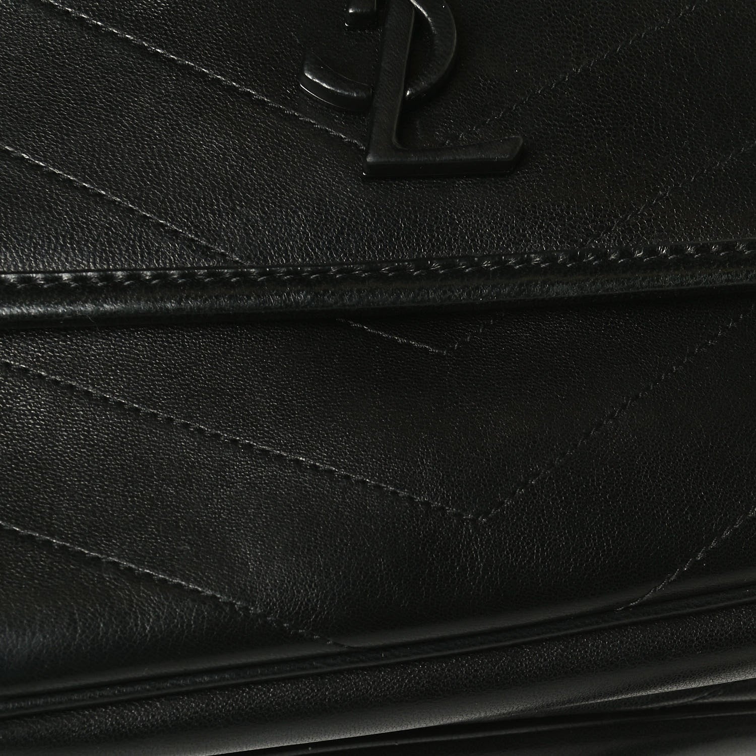 Saint Laurent Lambskin Matelasse Monogram Medium Niki Chain Satchel Black 27 of 33